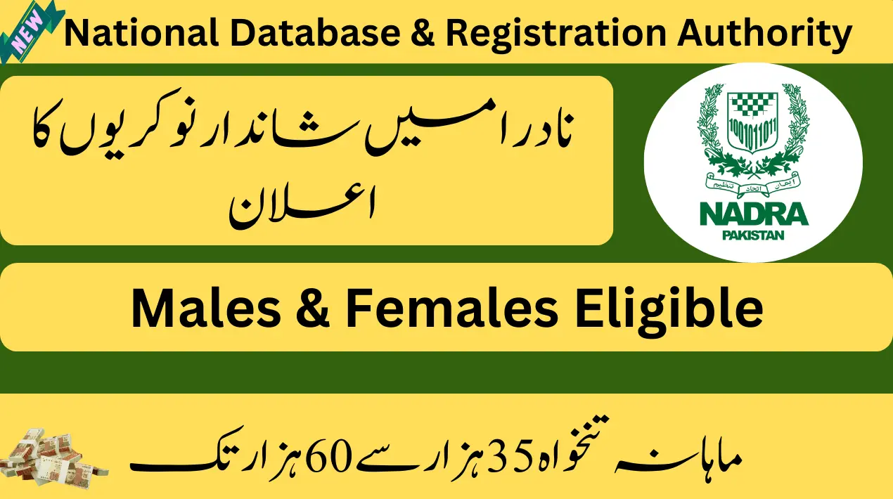 NADRA Jobs 2024 Advertisement Online Apply